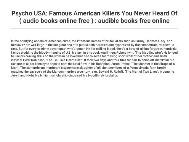 Psycho USA: Famous American Killers You Never Heard Of